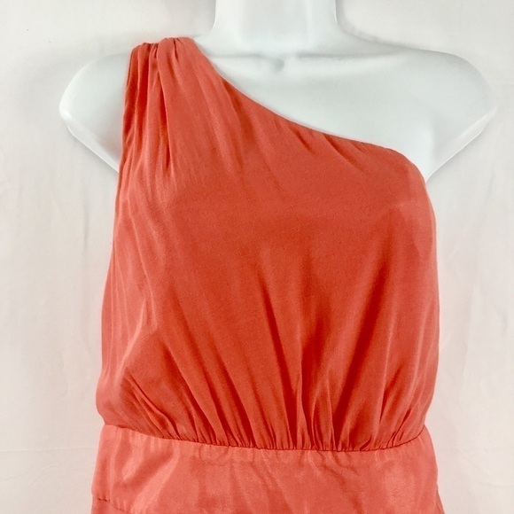 THE Limited Coral One Shoulder Dress Size 8 - Picture 3 of 5